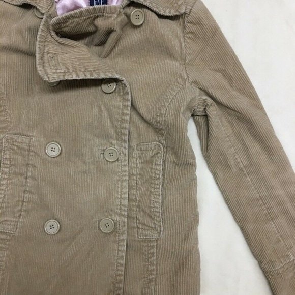 GAP Jacket Women's Small Light Brown Long Sleeve Thick Collard Button Down Coat - Picture 4 of 6